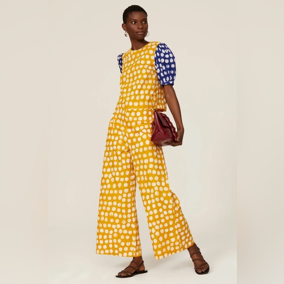 Busayo Yellow Palazzo Pant - Picture 1 of 10